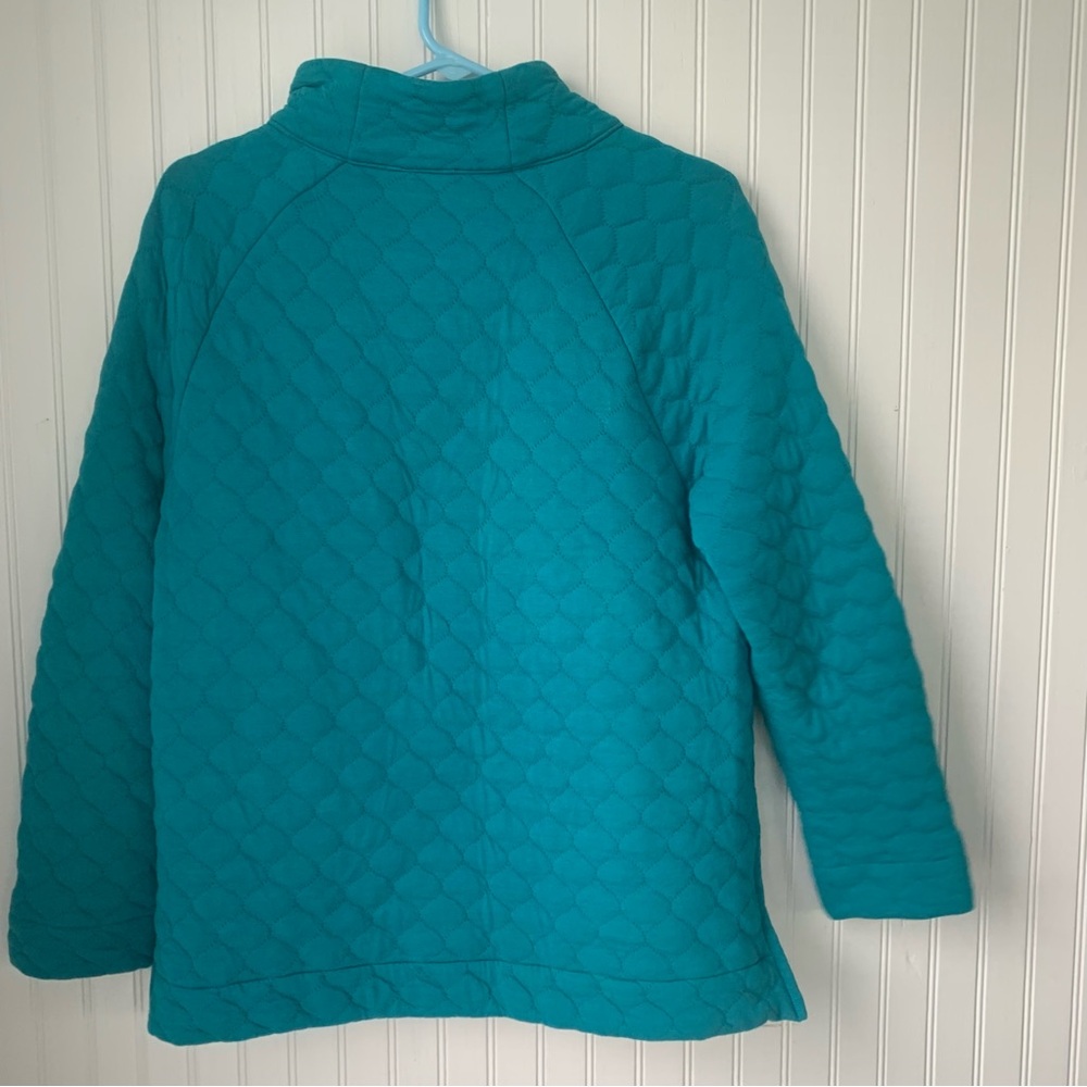 Talbots Turquoise Quilted Top (Large Petite) - Picture 6 of 9
